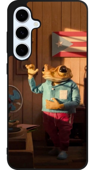 Coque Samsung Galaxy S24 FE - Silicone rigide noir Dancing frog DTMF