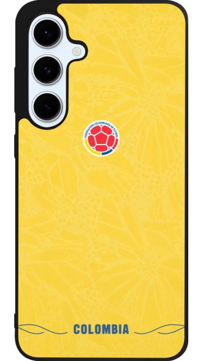 Coque Samsung Galaxy S24 FE - Silicone rigide noir Maillot de football Colombie 2026 personnalisable