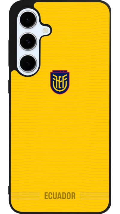 Coque Samsung Galaxy S24 FE - Silicone rigide noir Maillot de football Équateur 2026 personnalisable