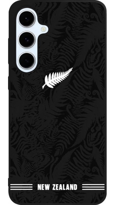 Coque Samsung Galaxy S24 FE - Silicone rigide noir Maillot de football Nouvelle-Zélande 2026 personnalisable