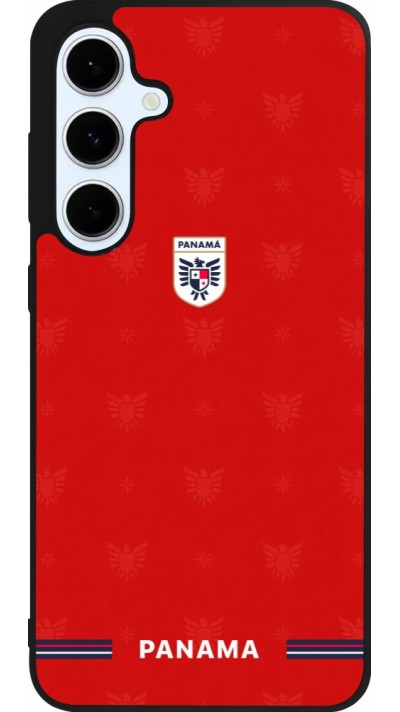 Coque Samsung Galaxy S24 FE - Silicone rigide noir Maillot de football Panama 2026 personnalisable