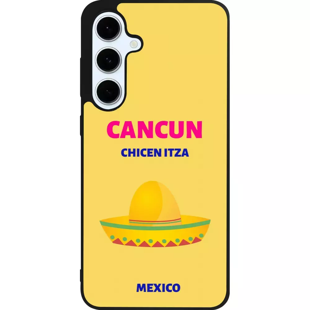 Coque Samsung Galaxy S24 FE - Silicone rigide noir Pop Summer Destination Cancun