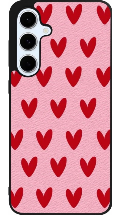 Coque Samsung Galaxy S24 FE - Silicone rigide noir Saint Valentines Day 26 Pattern heart
