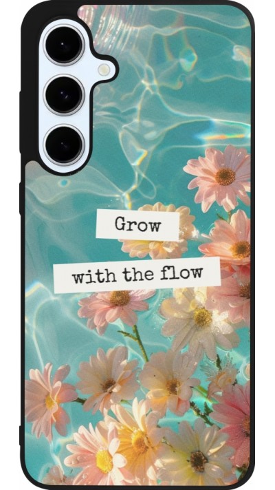 Samsung Galaxy S24 FE Case Hülle - Silikon schwarz Summer 2025 Grow with the flow