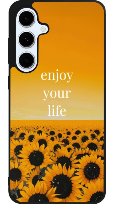 Coque Samsung Galaxy S24 FE - Silicone rigide noir Summer 2026 Enjoy your life