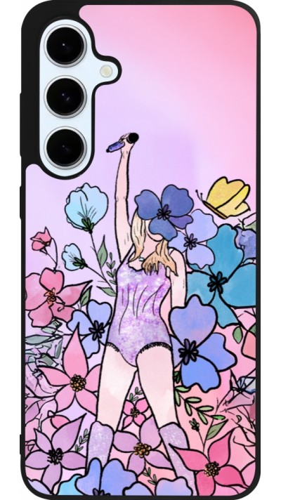 Coque Samsung Galaxy S24 FE - Silicone rigide noir Taylor Swift Sketch - Pink