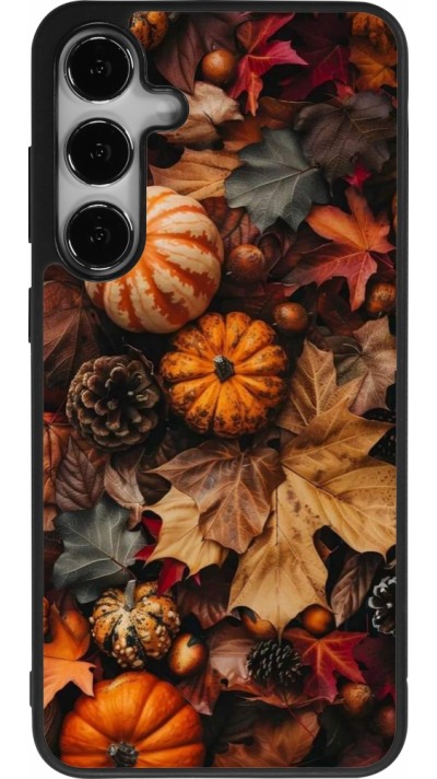 Coque Samsung Galaxy S24+ - Silicone rigide noir Autumn 25 Pumpkin