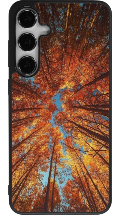 Coque Samsung Galaxy S24+ - Silicone rigide noir Autumn 25 Trees