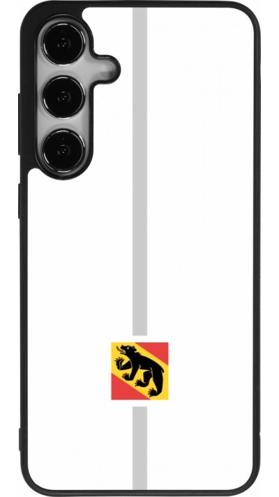 Coque Samsung Galaxy S24+ - Silicone rigide noir Canton BE blanc
