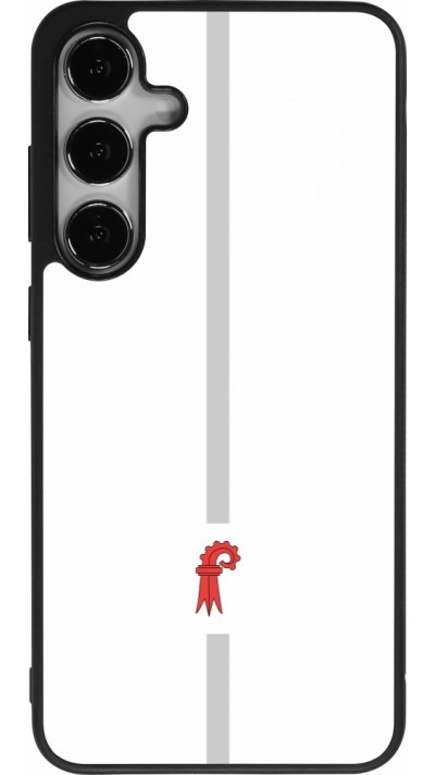 Coque Samsung Galaxy S24+ - Silicone rigide noir Canton BL blanc