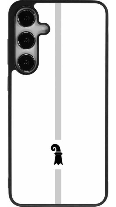 Coque Samsung Galaxy S24+ - Silicone rigide noir Canton BS blanc