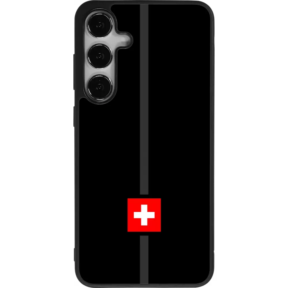 Coque Samsung Galaxy S24+ - Silicone rigide noir Canton CH noir
