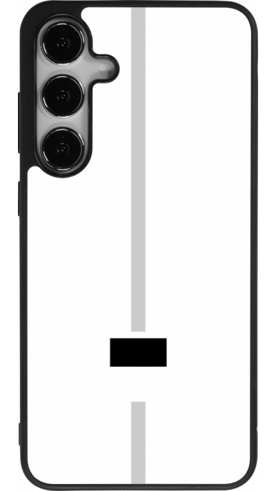 Coque Samsung Galaxy S24+ - Silicone rigide noir Canton FR blanc