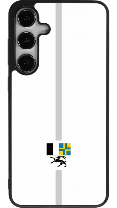 Coque Samsung Galaxy S24+ - Silicone rigide noir Canton GR blanc