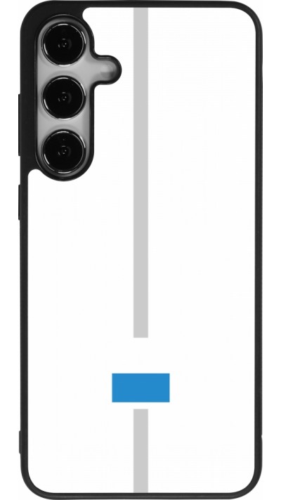 Coque Samsung Galaxy S24+ - Silicone rigide noir Canton LU blanc