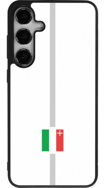 Coque Samsung Galaxy S24+ - Silicone rigide noir Canton NE blanc