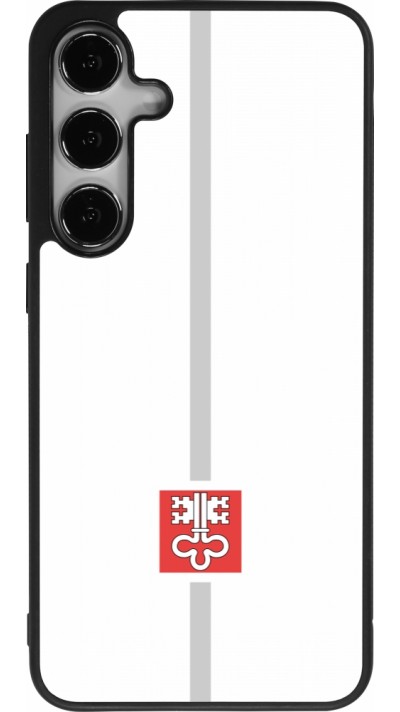 Coque Samsung Galaxy S24+ - Silicone rigide noir Canton NW blanc