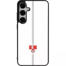 Coque Samsung Galaxy S24+ - Silicone rigide noir Canton OW blanc