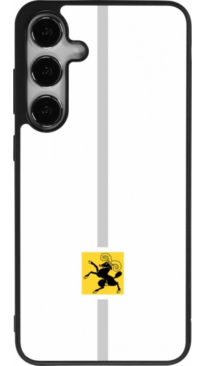 Coque Samsung Galaxy S24+ - Silicone rigide noir Canton SH blanc