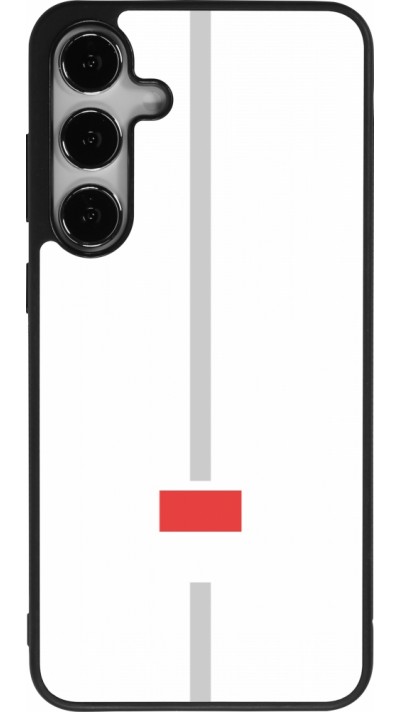 Coque Samsung Galaxy S24+ - Silicone rigide noir Canton SO blanc