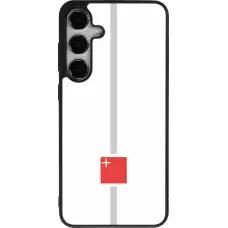 Coque Samsung Galaxy S24+ - Silicone rigide noir Canton SZ blanc