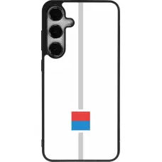 Coque Samsung Galaxy S24+ - Silicone rigide noir Canton TI blanc