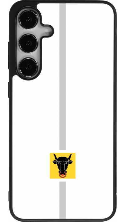 Coque Samsung Galaxy S24+ - Silicone rigide noir Canton UR blanc