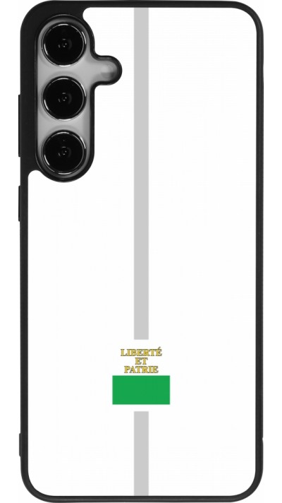 Coque Samsung Galaxy S24+ - Silicone rigide noir Canton VD blanc