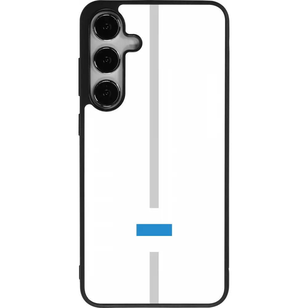 Coque Samsung Galaxy S24+ - Silicone rigide noir Canton ZG blanc