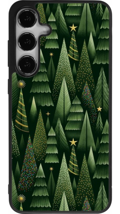 Samsung Galaxy S24+ Case Hülle - Silikon schwarz Christmas 25 Pattern Xmas Tree