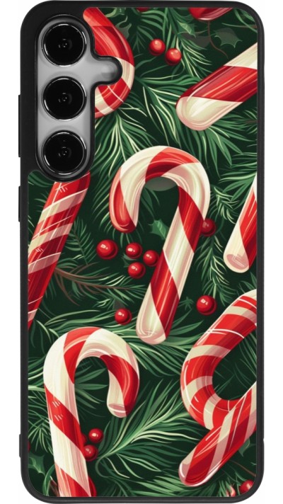 Samsung Galaxy S24+ Case Hülle - Silikon schwarz Christmas 25 Xmas Stick