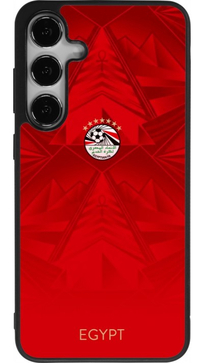 Coque Samsung Galaxy S24+ - Silicone rigide noir Maillot de football Égypte 2026 personnalisable