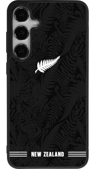 Coque Samsung Galaxy S24+ - Silicone rigide noir Maillot de football Nouvelle-Zélande 2026 personnalisable
