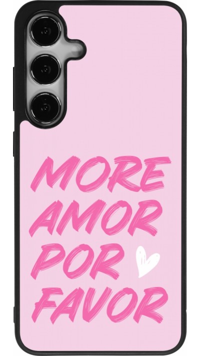 Samsung Galaxy S24+ Case Hülle - Silikon schwarz More amor porfavor Samsung Galaxy S24+ Case Hülle - Silikon schwarz More amor porfavor