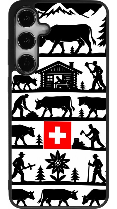 Coque Samsung Galaxy S24+ - Silicone rigide noir Poya Suisse 1
