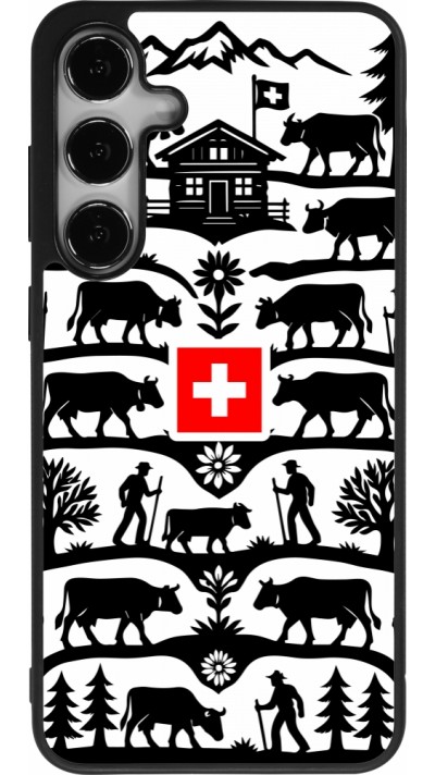 Coque Samsung Galaxy S24+ - Silicone rigide noir Poya Suisse 3