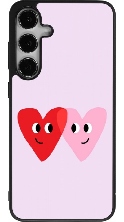 Coque Samsung Galaxy S24+ - Silicone rigide noir Saint Valentines Day 26 Heart