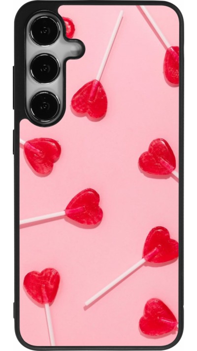 Coque Samsung Galaxy S24+ - Silicone rigide noir Saint Valentines Day 26 Lollipop