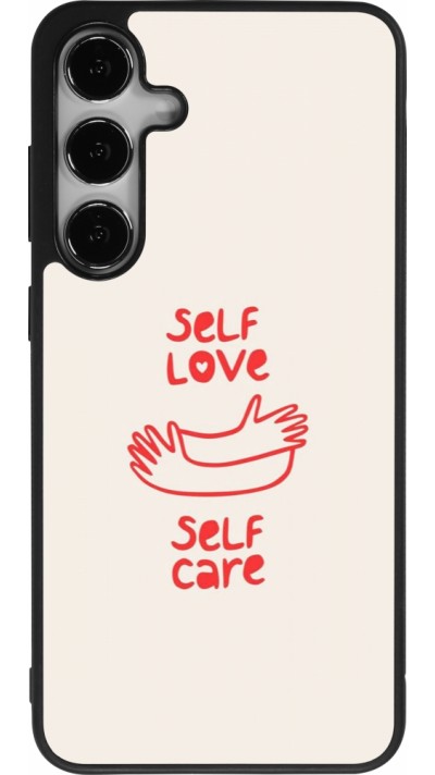 Coque Samsung Galaxy S24+ - Silicone rigide noir Saint Valentines Day 26 Self love self care