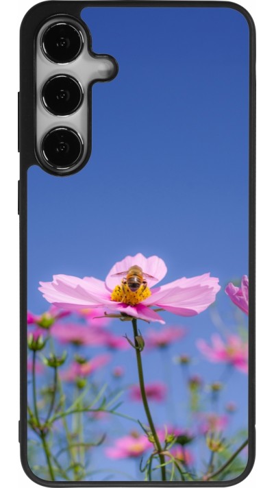 Coque Samsung Galaxy S24+ - Silicone rigide noir Bee on a flower Spring 2026