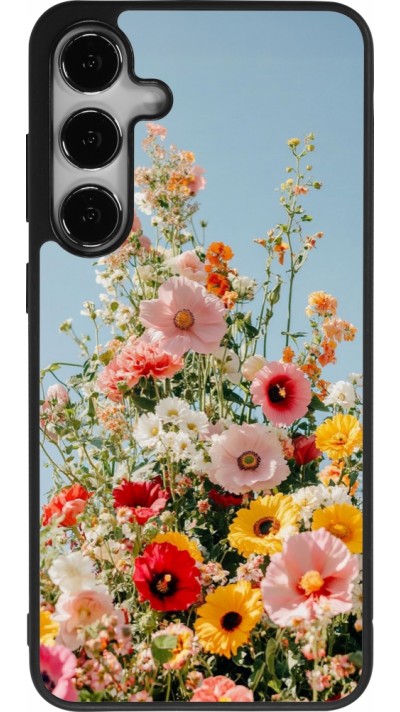 Coque Samsung Galaxy S24+ - Silicone rigide noir Spring flowers Spring 2026
