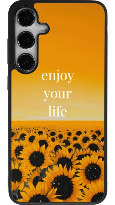 Coque Samsung Galaxy S24+ - Silicone rigide noir Summer 2026 Enjoy your life