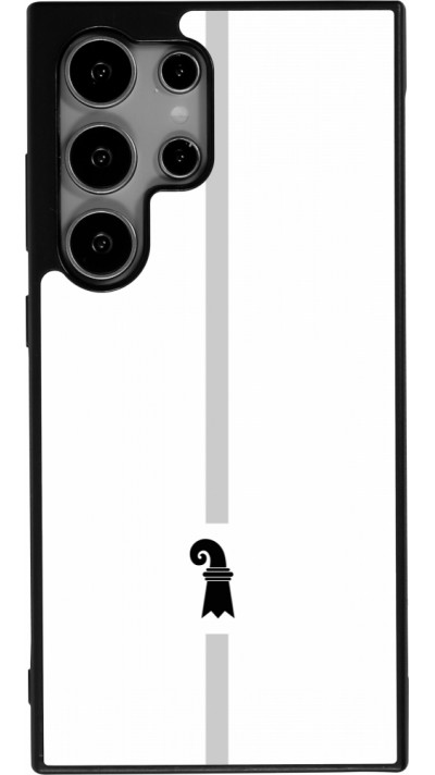Coque Samsung Galaxy S24 Ultra - Silicone rigide noir Canton BS blanc