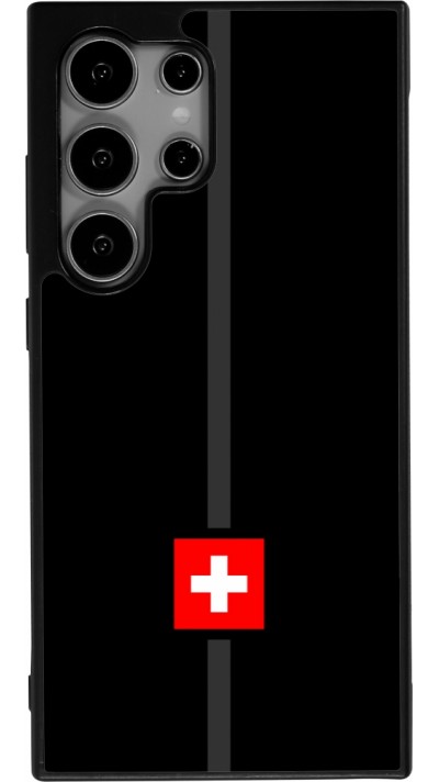Coque Samsung Galaxy S24 Ultra - Silicone rigide noir Canton CH noir