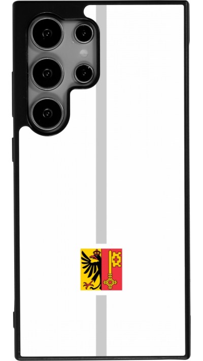 Coque Samsung Galaxy S24 Ultra - Silicone rigide noir Canton GE blanc