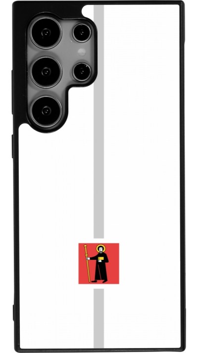 Coque Samsung Galaxy S24 Ultra - Silicone rigide noir Canton GL blanc