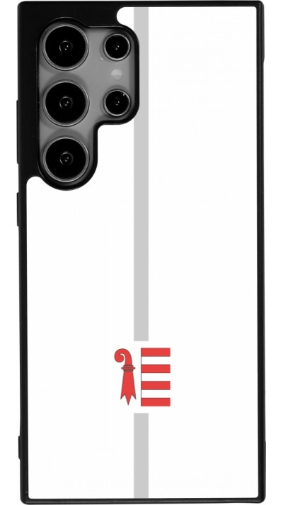 Coque Samsung Galaxy S24 Ultra - Silicone rigide noir Canton JU blanc