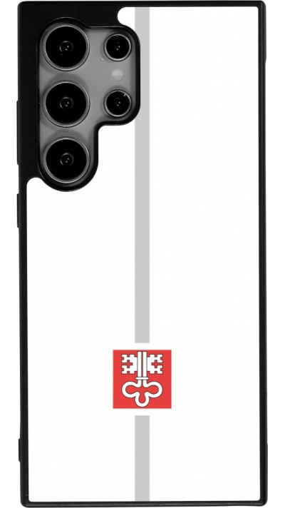 Coque Samsung Galaxy S24 Ultra - Silicone rigide noir Canton NW blanc