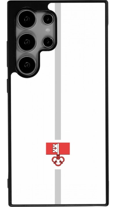 Coque Samsung Galaxy S24 Ultra - Silicone rigide noir Canton OW blanc