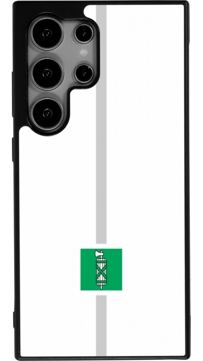 Coque Samsung Galaxy S24 Ultra - Silicone rigide noir Canton SG blanc